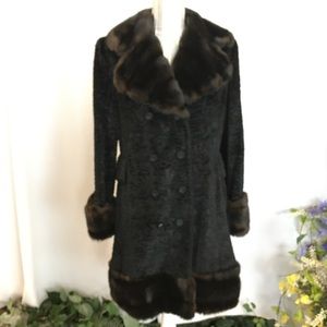 Vintage Country Pacer Faux Lamb Fur Coat